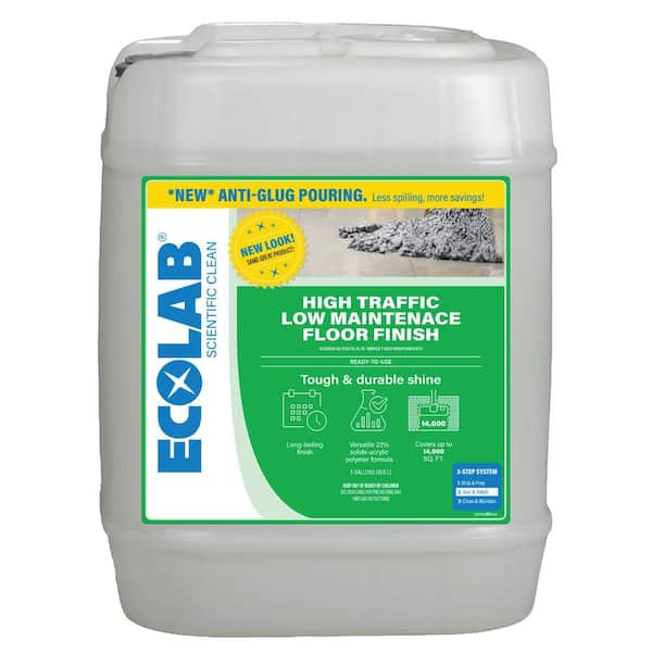 5 Gal. High Traffic Low Maintenance Non Slip Floor Finish for Concrete, Vinyl, Epoxy, Linoleum Flooring