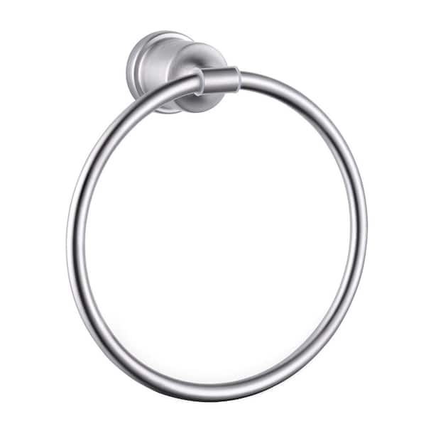 WOWOW Wall Mount Towel Ring in Stainless Steel Brushed Nickel
