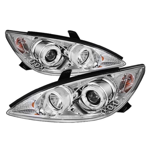 Toyota Camry 02-06 Projector Headlights - LED Halo - LED ( Replaceable LEDs ) - Chrome