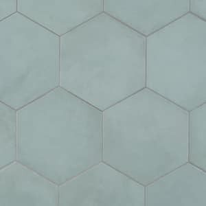 Dash Green Cielo 8.5 in. x 9.84 in. Matte Hexagon Porcelain Floor and Wall Tile (12.66 sq. ft./Case)