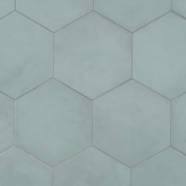 Ivy Hill Tile Dash Green Cielo 8.5 in. x 9.84 in. Matte Hexagon Porcelain Floor and Wall Tile (12.66 sq. ft./Case)