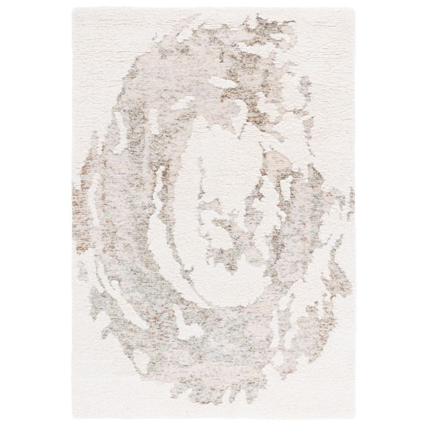 SAFAVIEH Casablanca 5 ft. x 8 ft. Ivory/Teal Abstract Medallion