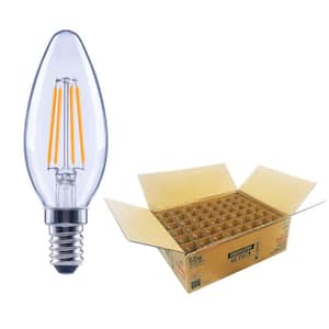 60-Watt Equivalent B11 Glass Filament Non Dim CEC Title 20 Contractor Pro Pack LED Light Bulb Soft White 2700K (48-Pack)