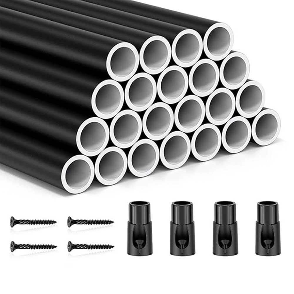 26 in. Aluminum Deck Balusters Ultra Thick Round Spindles with Connectors Screws 3/4 Dia Metal 25 Pack price history on PriceWatchPro