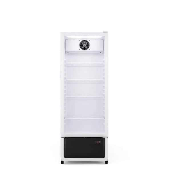 21 in. W 8 cu. ft. Commercial Glass Door Merchandiser Display Refrigerator in White