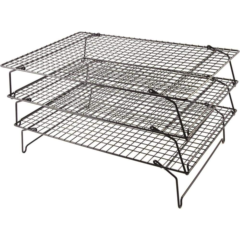 3-Tier Cake Cooling Rack Non-Stick, Black