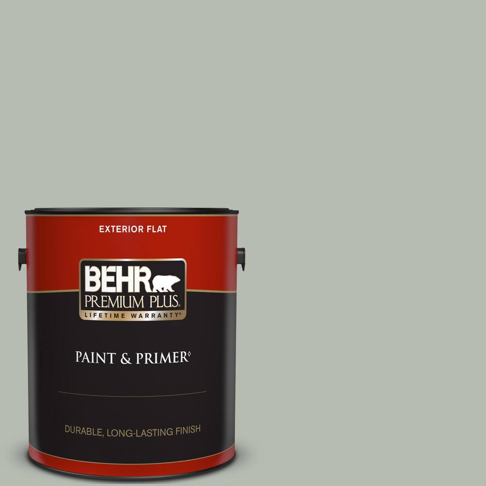 BEHR PREMIUM PLUS 1 gal. Home Decorators Collection HDCAC21 Keystone Gray Flat Exterior Paint