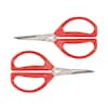 JOYCE CHEN Stainless Steel Kitchen Shears, 2-Pack, with Red Handles KCHZ09010
