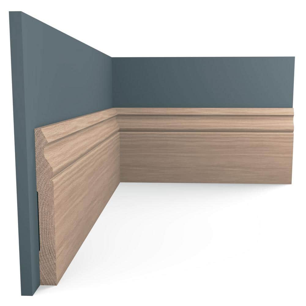 96" Red Oak Solid Hardwood Baseboard Moulding