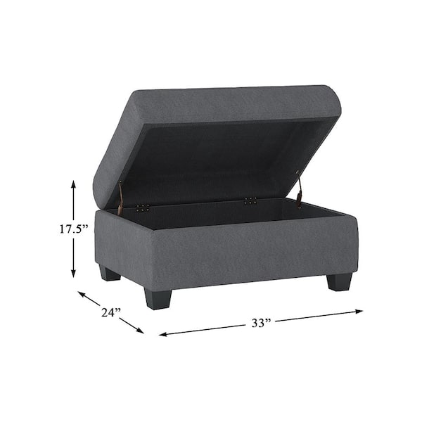 DIVANCO OTTOMAN Dark Gray 無印　IDEE IDEE］DIVANCO SOFA R BLACK／LIGHT