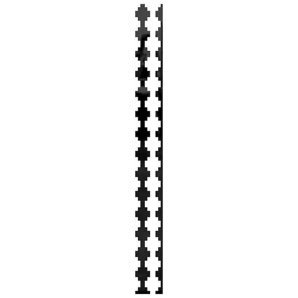 Ekena Millwork Gypsum 0.125 in. T x 0.33 ft. W x 8 ft. L Black Acrylic Resin Decorative Wall Paneling 15-Pack