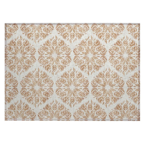 Chantille Machine Washable Indoor/Outdoor Abstract ACN2456 Copper 2 ft. x 3 ft. Accent Rug