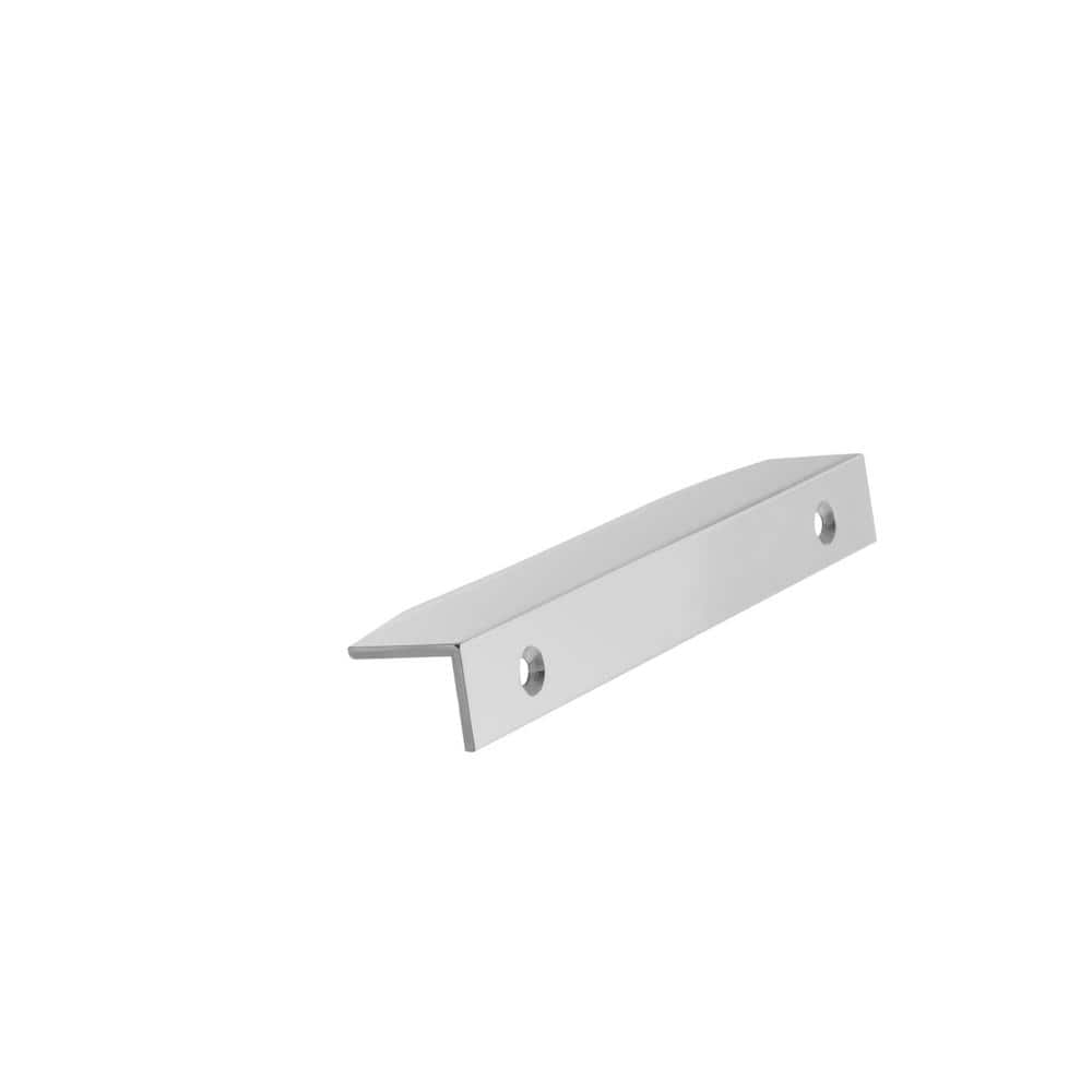 Modern Polished Chrome Cabinet Edge Pull with Mounting Hardware