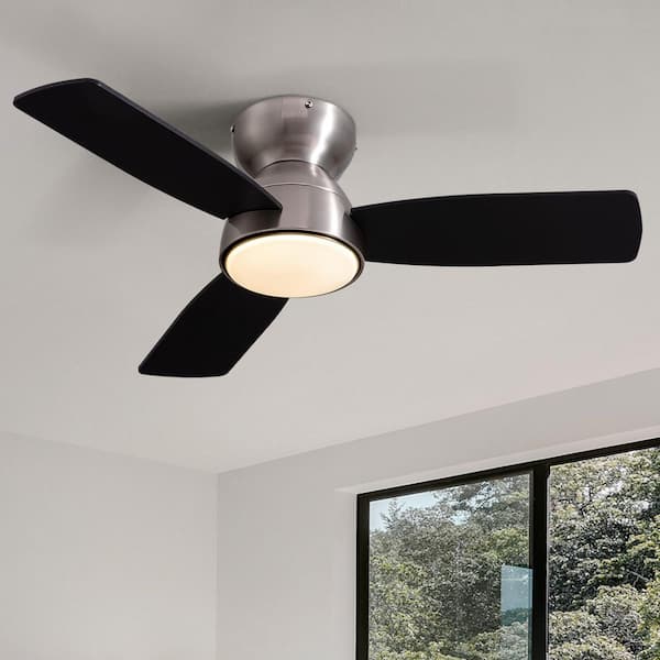 32 in. Modern Smart Indoor Satin nickel Ceiling Fan with Lights Reversible Rotation and Remote Control