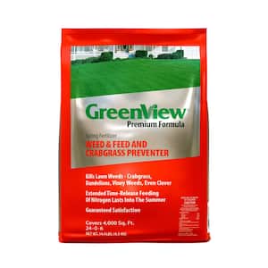 14.4 lbs. Premium Formula Spring Fertilizer Weed and Feed and Crabgrass Preventer, 4,000 sq. ft. (24-0-6)