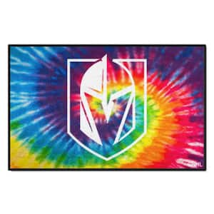 Vegas Golden Knights Golden Knights Tie Dye 19 in. x 30 in. Starter Mat Accent Rug