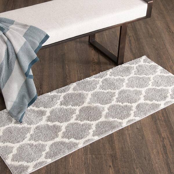 Seyward Light Gray/Buff 2 ft. x 5 ft. Trellis Runner Rug