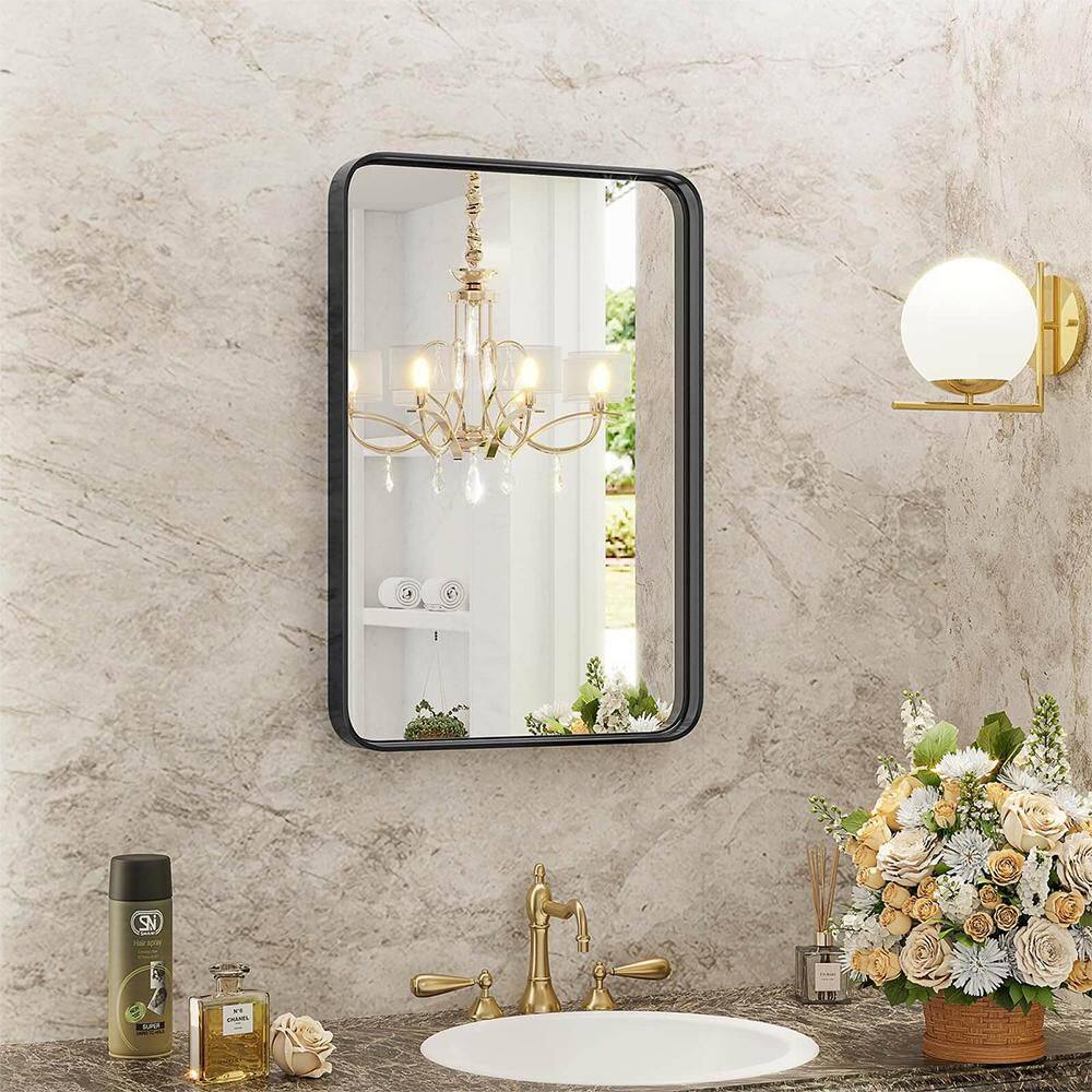 Black 22 in. W x 30 in. H Farmhouse Rectangle Glass Framed Mirror Wall Mirror Vanity Mirror Bathroom Vanity Mirror price history on PriceWatchPro