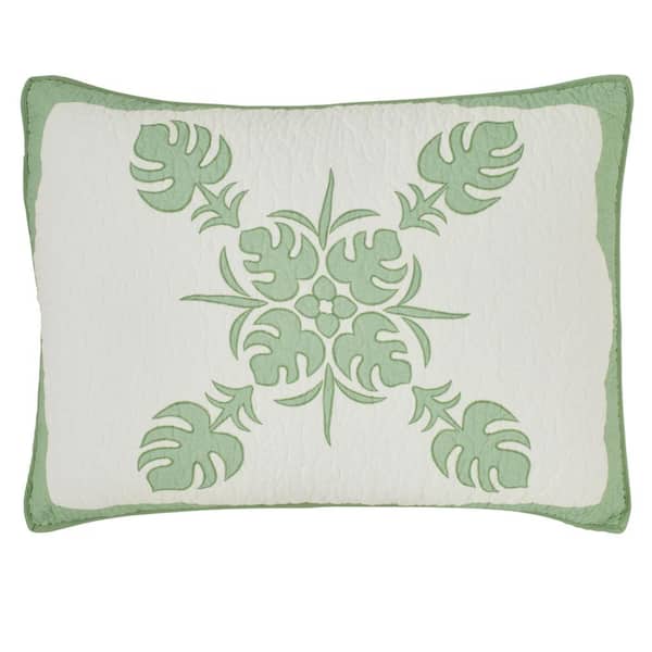 Molokai 1-Piece Green Cotton Standard Sham