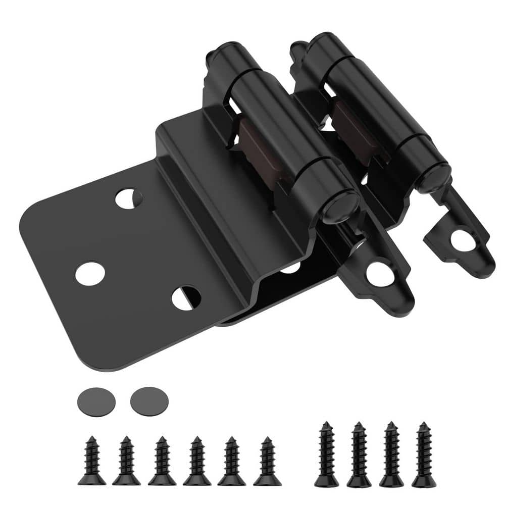 20-Pack 3/8 in. Inset Matte Black Self Closing Cabinet Hinges with Door Bumper for Kitchen, Bathroom, Furniture Cabinet price history on PriceWatchPro