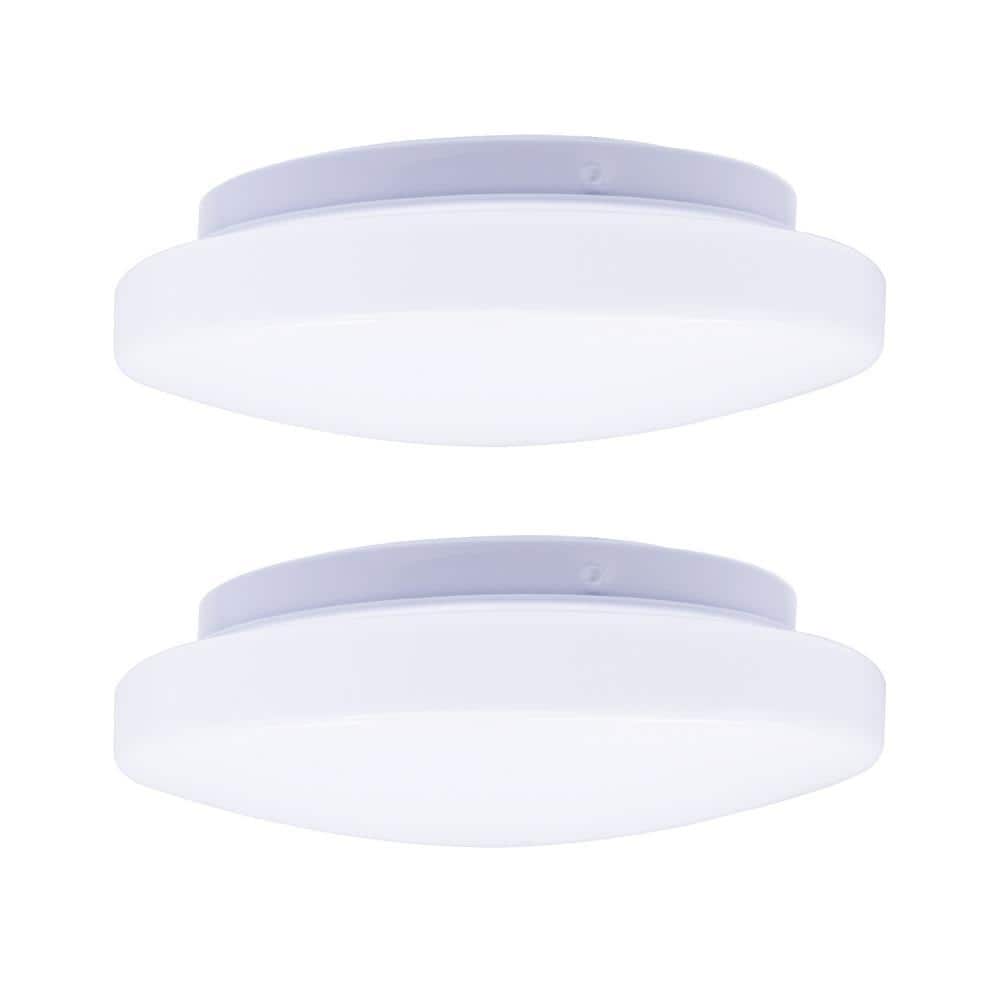 Lecoht 8 in. Low Profile Round Dimmable LED Flush Mount Light Fixture ...