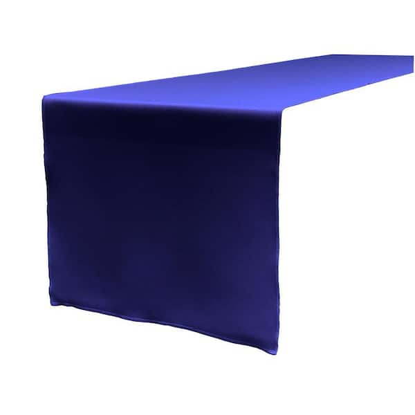 14 in. x 108 in. Royal Blue Polyester Poplin Table Runner