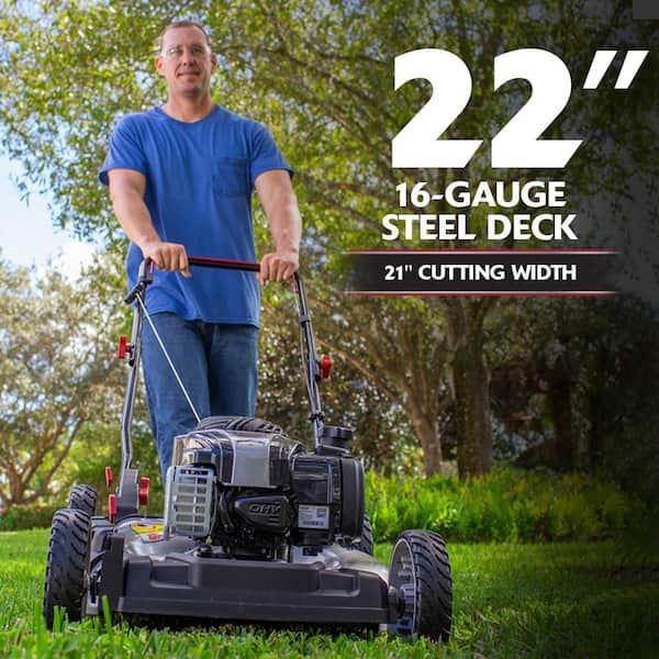 Murray - 21 in. 140 cc Briggs and Stratton Walk Behind Gas Push Lawn Mower with Height Adjustment and Prime 'N Pull Start