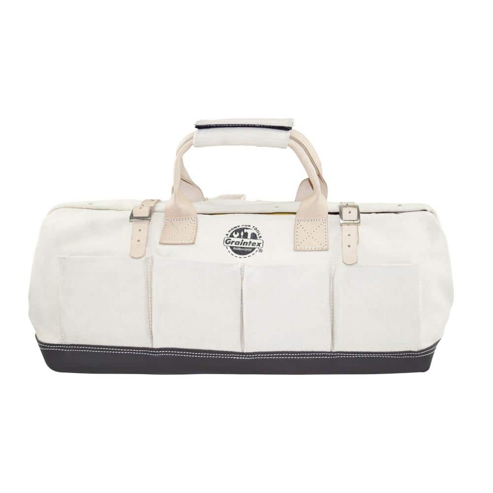24 in. Multiple Pockets Mason's Canvas Bag with Leather Bottom price history on PriceWatchPro
