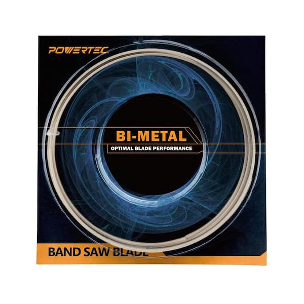 POWERTEC 72-1/2 in. x 1/2 in. x 14 TPI TPI Bi-Metal Band Saw Blade, for Craftsman, Skil, Dremel 10 in. Bandsaw (2-Pack)
