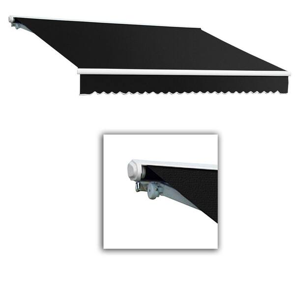 AWNTECH 16 ft. Galveston Semi-Cassette Manual Retractable Awning (120 in. Projection) in Black