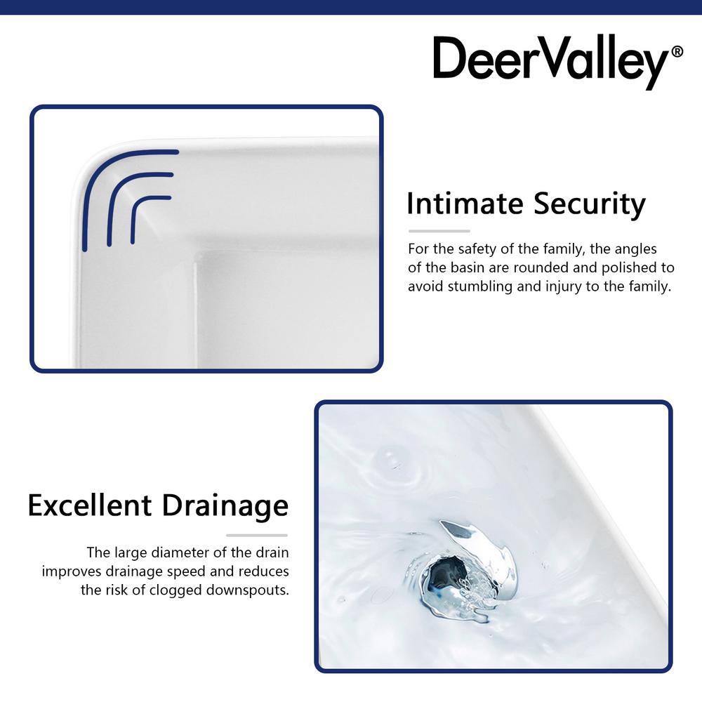 Liberty 12" White Ceramic Rectangular Vessel Bathroom Sink