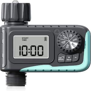 Programmable Water Timer for Garden Hose with Rain Delay, Manual/Auto Modes, 1-Outlet Digital Irrigation for Lawn/Yard