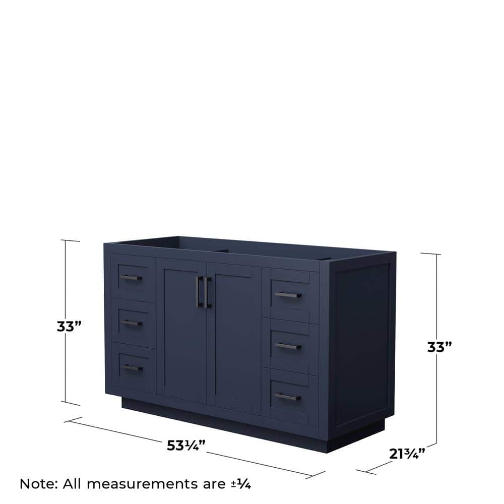 Miranda 54'' Dark Blue European Shaker Single Bathroom Vanity