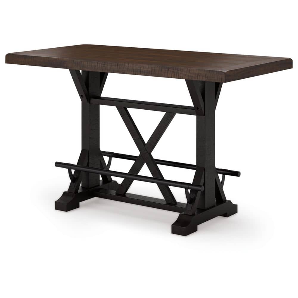 Valebeck 60" Brown and White Reclaimed Wood Counter Height Dining Table