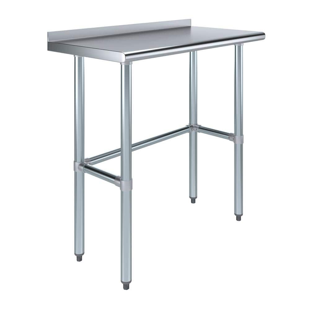 AMGOOD Stainless Steel 18 in. x 36 in. Open Base Kitchen Prep Table ...