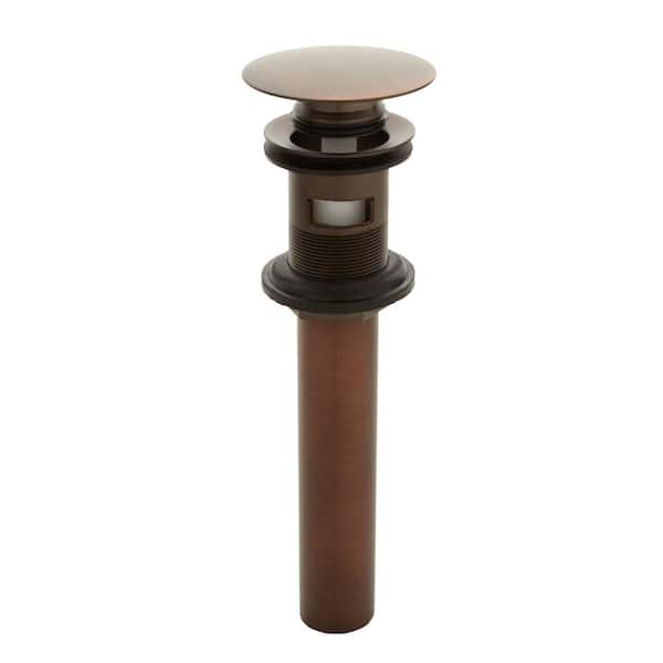 SIGNATURE HARDWARE Mushroom Style Pop-Up Bathroom Drain - With Overflow Holes