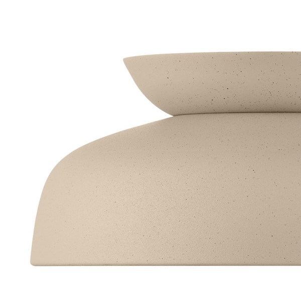 DSI LIGHTING 12.38 in. 2-Light Cream Flush Mount with Metal