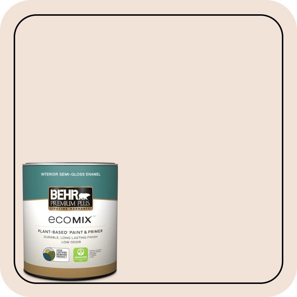 1 qt. #W-B-120 Victorian Pearl Semi-Gloss Enamel EcoMix Plant-Based Interior Paint & Primer price history on PriceWatchPro