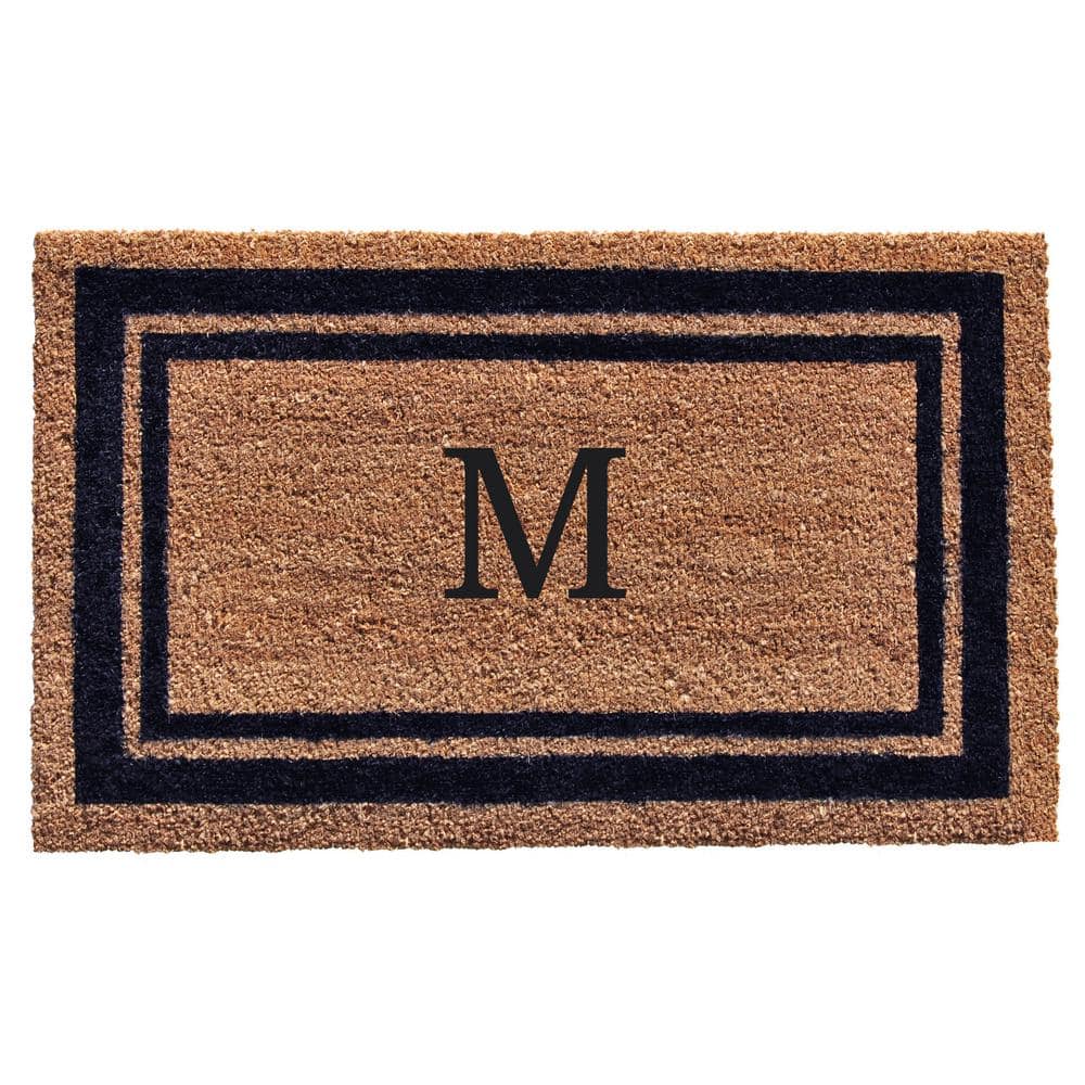 Dark Blue Border Monogram Door Mat 24 in. x 36 in. (Letter M) price history on PriceWatchPro