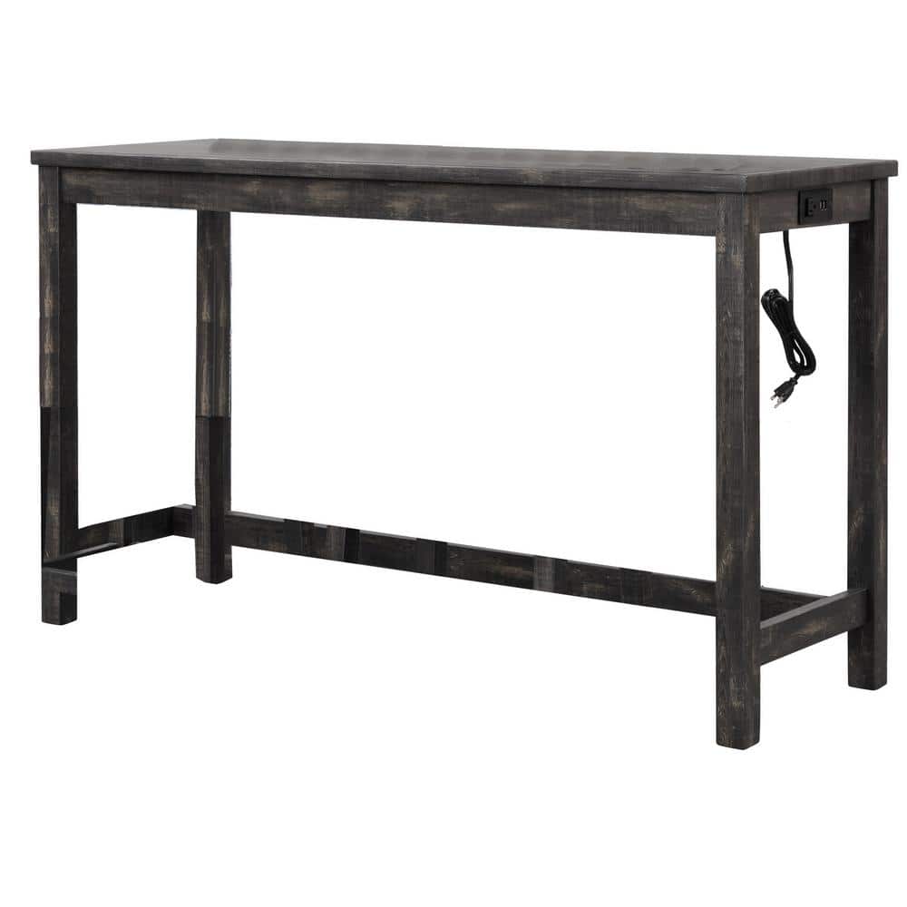 60-Inch Extra Deep Storage Adjustable Height Table With Center Shelf