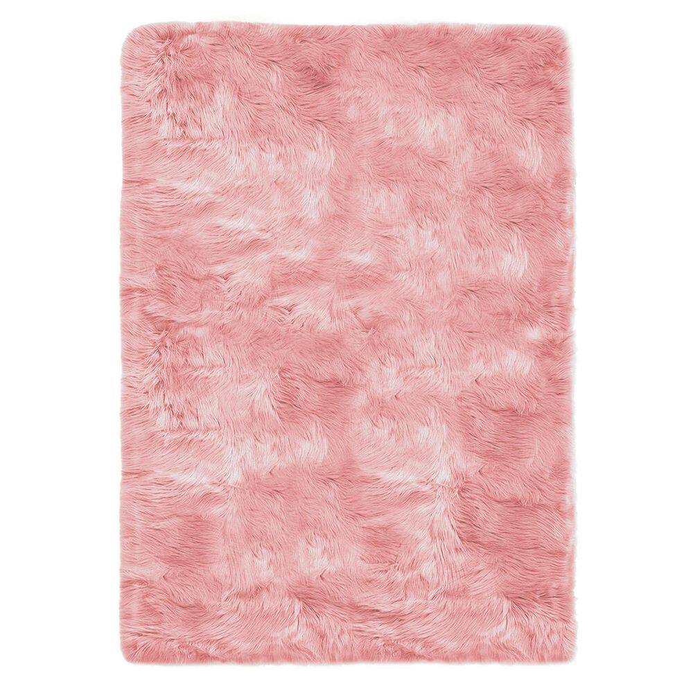 Pink 5 ft. x 8 ft. Fluffy Fuzzy Furry Faux Fur Sheepskin Rug Area Rug price history on PriceWatchPro