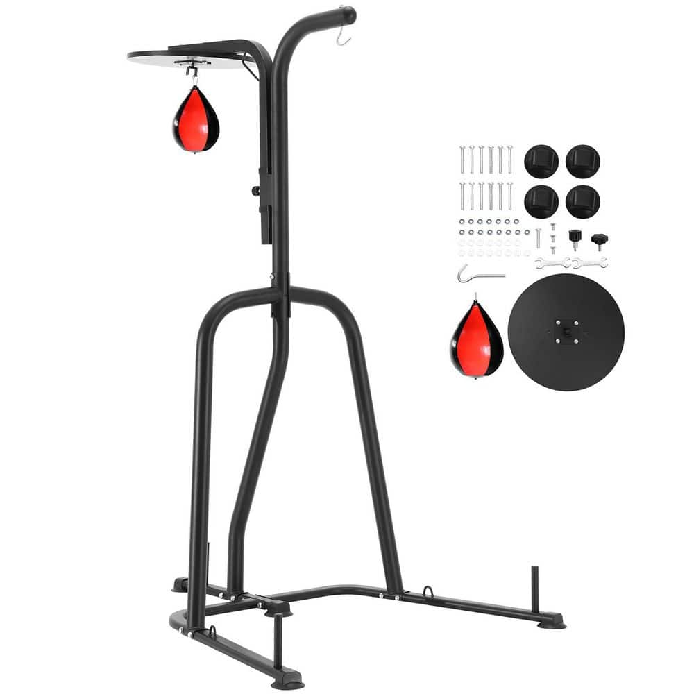 2 in 1 Punching Bag Stand, Steel Heavy Duty Workout Equipment, Adjustable Height Boxing Punching Bag Holds Up to 400lbs.