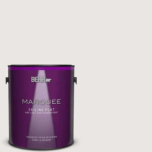 BEHR MARQUEE 1 gal. #MQ3-32 Cameo White One-Coat Hide Ceiling Flat Interior Paint & Primer