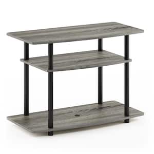 Turn-N-Tube 31.5 in. French Oak/Black Particle Board TV Stand Fits TVs Up to 32 in. with Open Storage