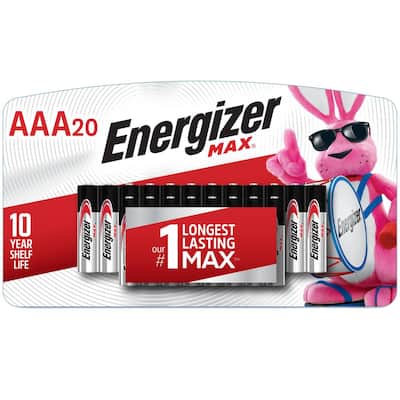 Energizer MAX AAA Batteries (20 Pack), Triple A Alkaline Batteries