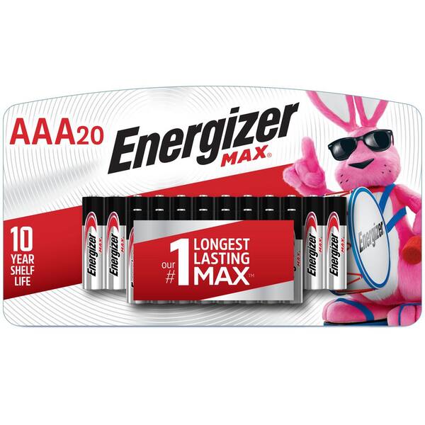 Energizer MAX AAA Batteries (20-Pack), Triple A Alkaline Batteries