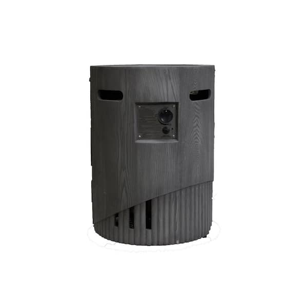 19.68 in. D x 26.38 in. H Round Outdoor Natural Gas Fire Pit, Contain 2.5kg Lava Stone and Rainproof Cover, 32000 BTU