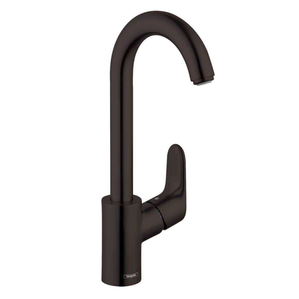 &，鱼4 Hansgrohe Focus Single Handle Bar Faucet in Matte Black 04507671