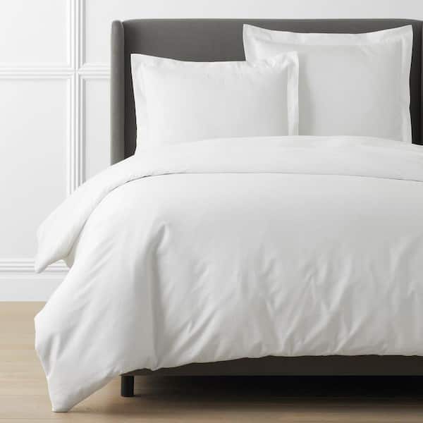 Legends Luxury Egyptian Cotton White King Sateen Duvet Cover