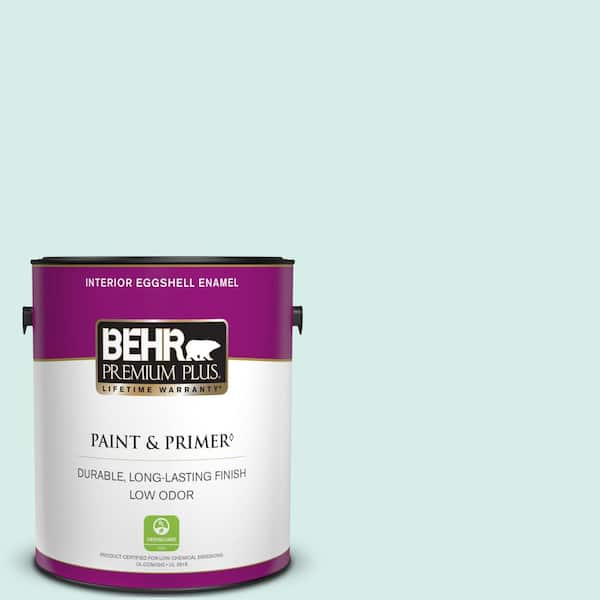 BEHR PREMIUM PLUS 1 gal. #M450-1 Dew Pointe Eggshell Enamel Low Odor Interior Paint & Primer